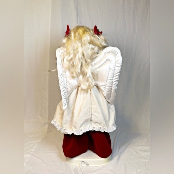 Vintage Trim A Home 24" Angel Animated Illuminated Big Eyed Doll Christmas Decor - Picture 5 of 8